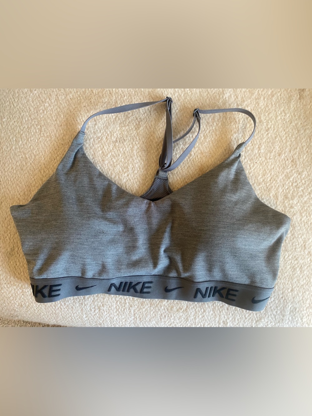 Nike Dry Fit Gray Gray Light Support Seamless Sports Bra w/padding M